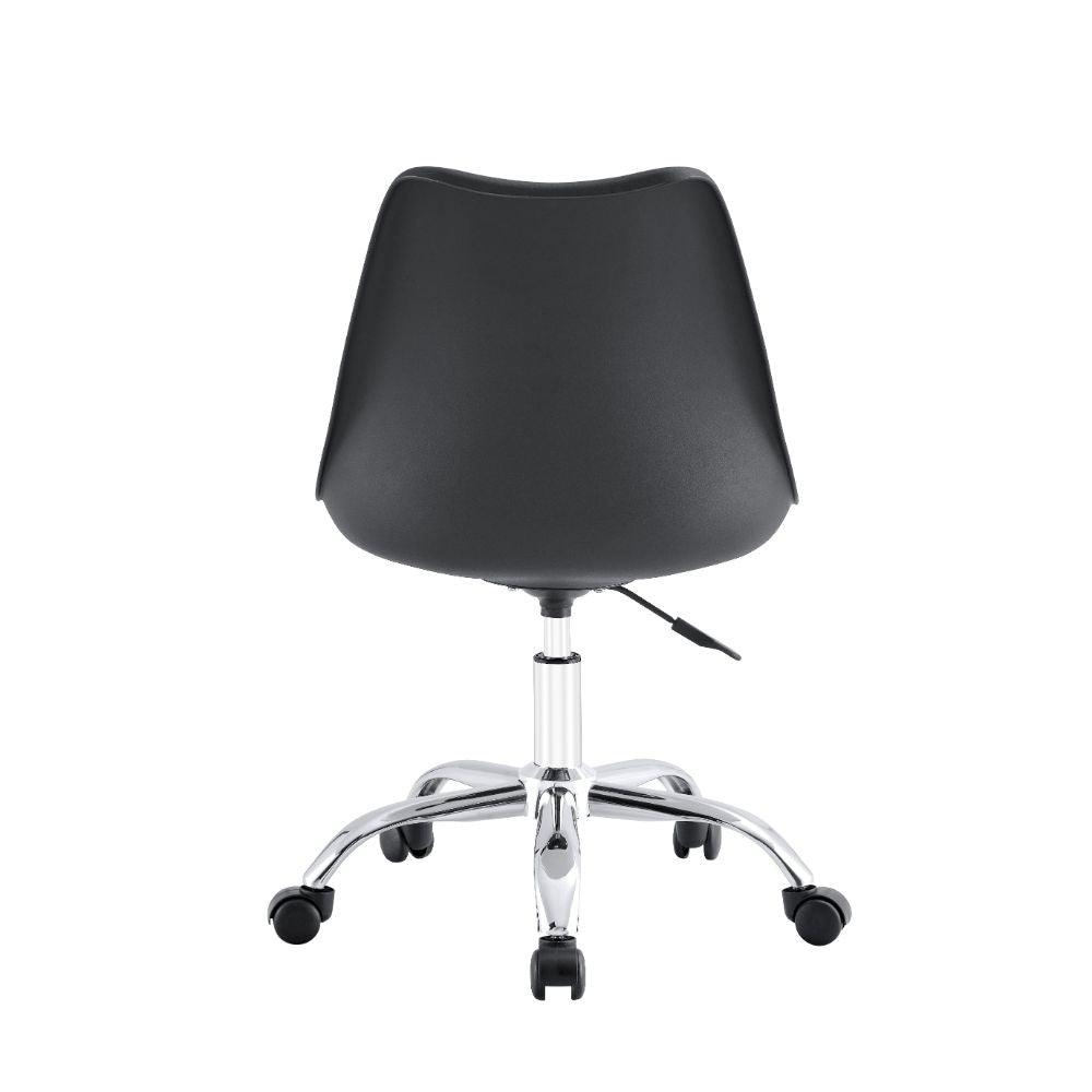 Silla de Escritorio Jetix, Negro, Giratoria y acolchada con base metálica