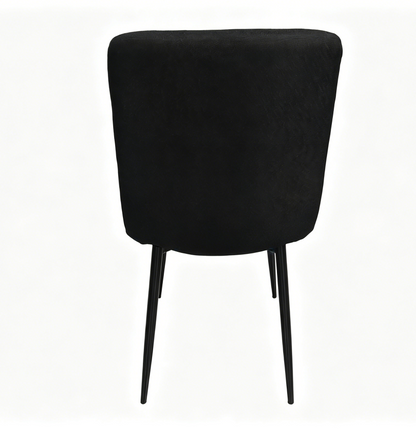 Set de 4 Sillas Flex, Color Negro, con Espaldar y Diseño Moderno