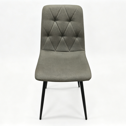 Set de 4 Sillas de Comedor Napoles, Gris Carbón, con Espaldar y Diseño Moderno