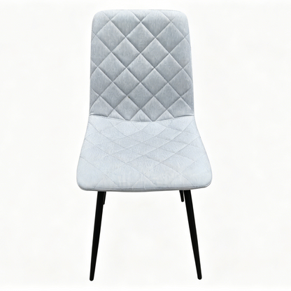 Set de 4 Sillas de Comedor Sorrento, Gris Claro, con Espaldar y Diseño Moderno