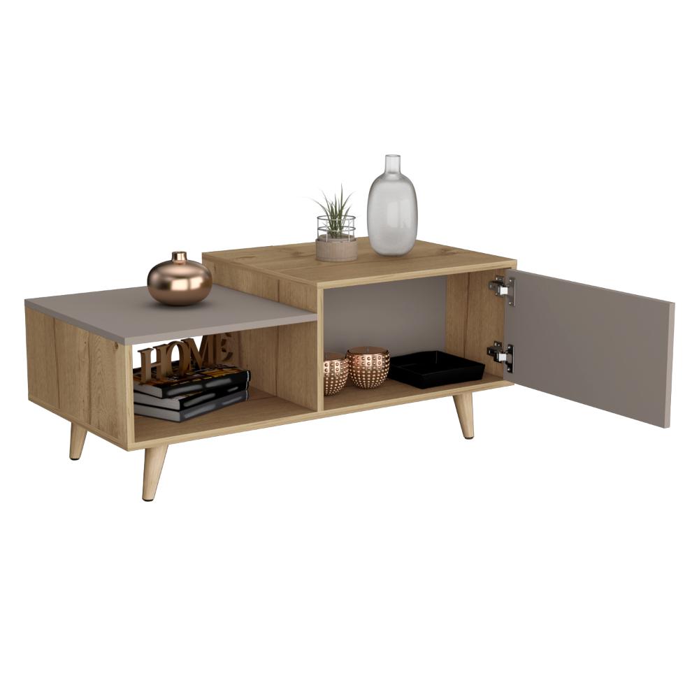 Mesa de Centro Trueno, Café Claro y Cocoa, con Amplio Espacio Ideal Para Ubicar Decoraciones (vista 3)