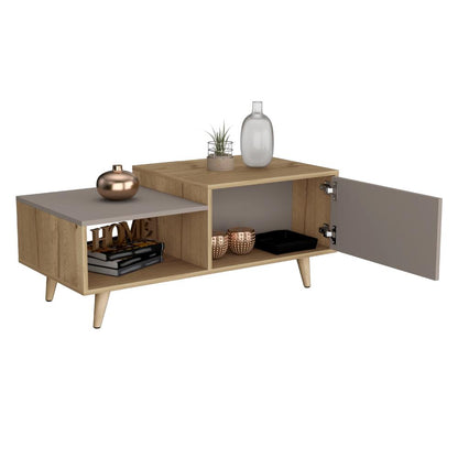 Mesa de Centro Trueno, Café Claro y Cocoa, con Amplio Espacio Ideal Para Ubicar Decoraciones (vista 3)