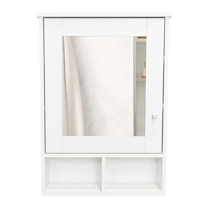 Gabinete de Viña, Blanco, con Puerta Espejo y Tres Entrepaños Para Ubicar Objetos