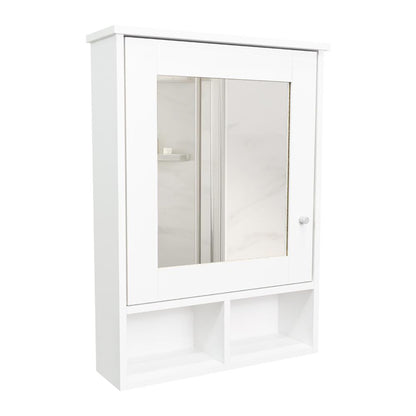 Gabinete de Viña, Blanco, con Puerta Espejo y Tres Entrepaños Para Ubicar Objetos
