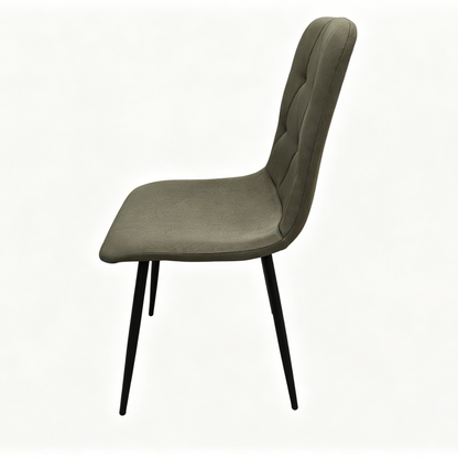 Set de 4 Sillas de Comedor Napoles, Gris Carbón, con Espaldar y Diseño Moderno