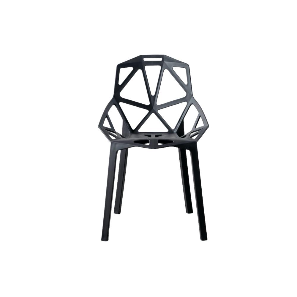 Silla Roxy, Color Negro, con Espaldar y Diseño Moderno