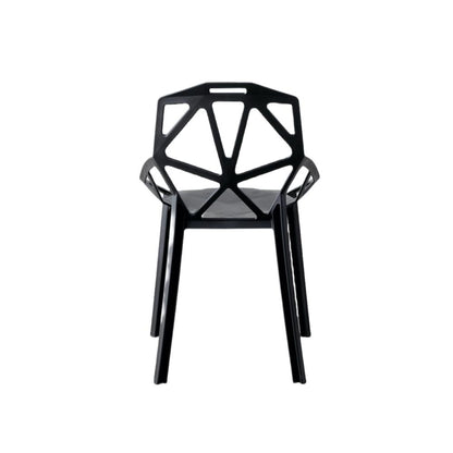 Silla Roxy, Color Negro, con Espaldar y Diseño Moderno