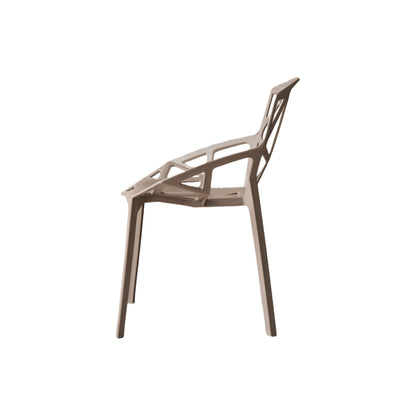 Silla Roxy, Color Taupe, con Espaldar y Diseño Moderno