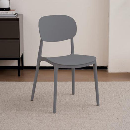 Silla Milán, Color Gris Oscuro, con Espaldar y Diseño Moderno