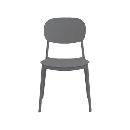 Silla Milán, Color Gris Oscuro, con Espaldar y Diseño Moderno