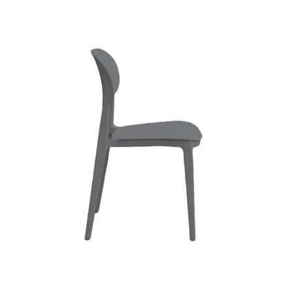 Silla Milán, Color Gris Oscuro, con Espaldar y Diseño Moderno