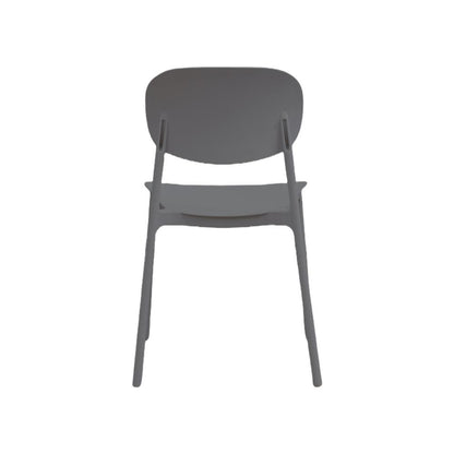 Silla Milán, Color Gris Oscuro, con Espaldar y Diseño Moderno