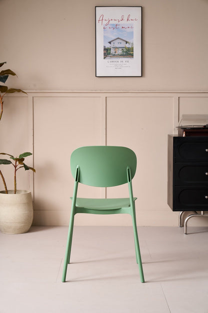 Silla Milán, Color Verde, con Espaldar y Diseño Moderno