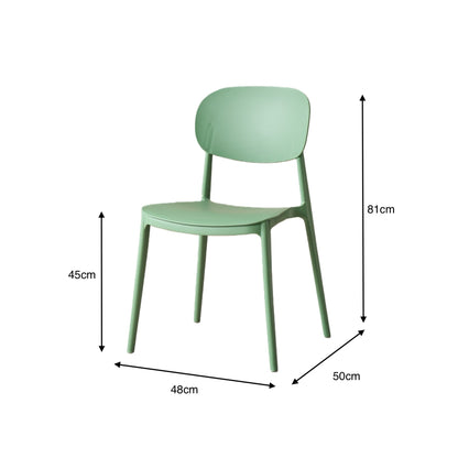 Silla Milán, Color Verde, con Espaldar y Diseño Moderno