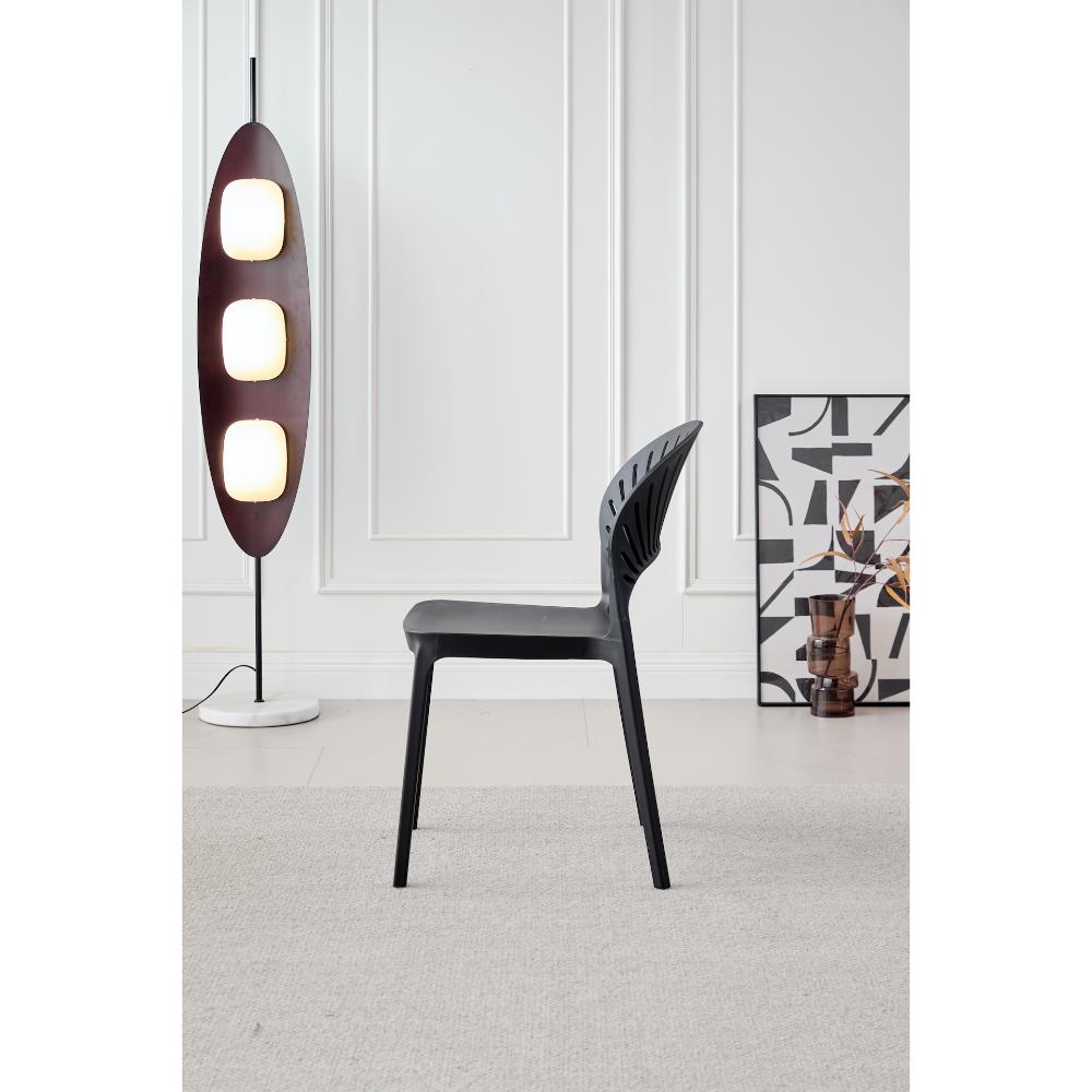 Silla Paraíso, Color Negro, con Espaldar y Diseño Moderno