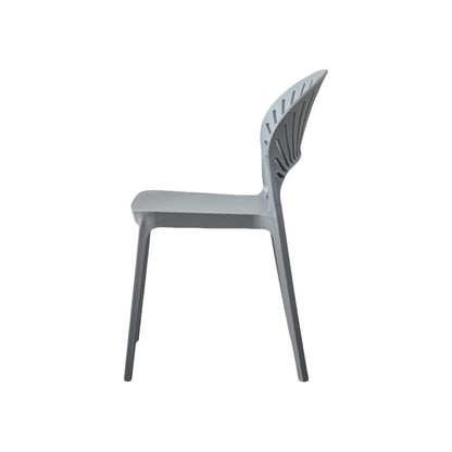 Silla Paraíso, Color Gris Oscuro, con Espaldar y Diseño Moderno