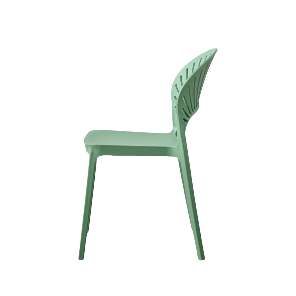 Silla Paraíso, Color Verde Oliva, con Espaldar y Diseño Moderno