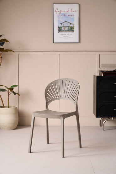 Silla Paraíso, Color Taupe, con Espaldar y Diseño Moderno