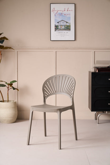 Silla Paraíso, Color Taupe, con Espaldar y Diseño Moderno