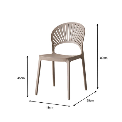 Silla Paraíso, Color Taupe, con Espaldar y Diseño Moderno