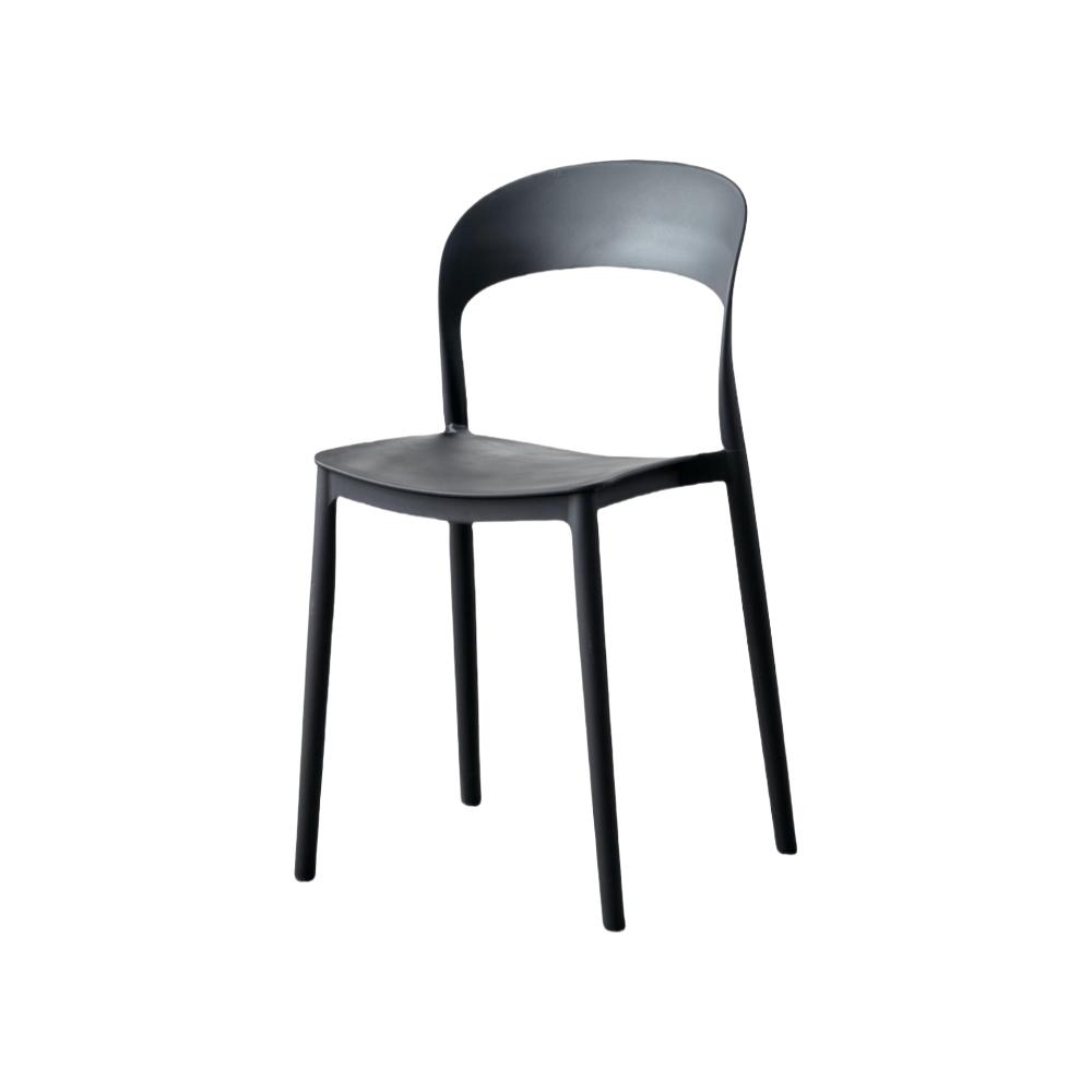 Silla Patrick, Color Negro, con Espaldar y Diseño Moderno