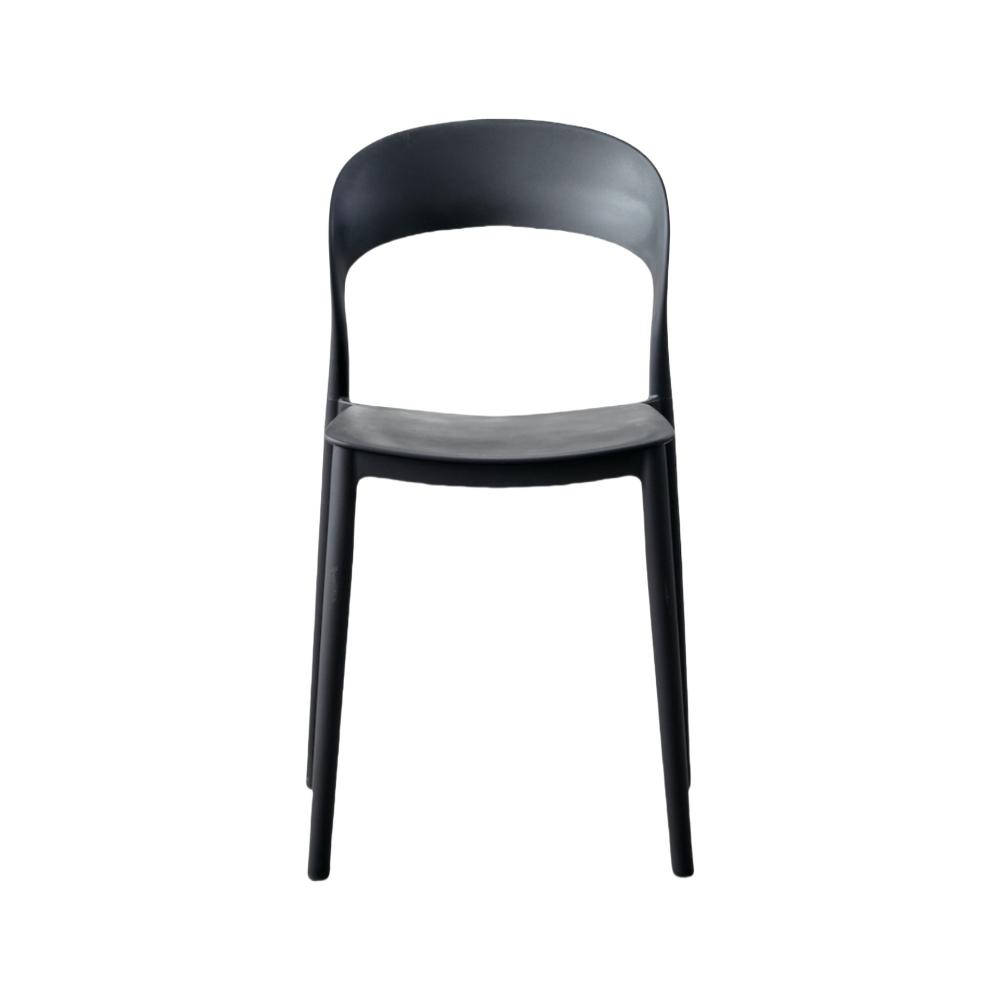 Silla Patrick, Color Negro, con Espaldar y Diseño Moderno