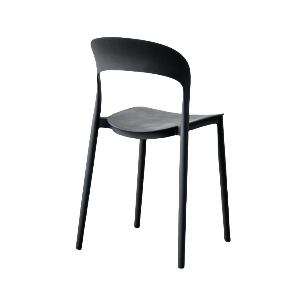 Silla Patrick, Color Negro, con Espaldar y Diseño Moderno