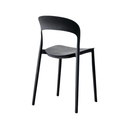 Silla Patrick, Color Negro, con Espaldar y Diseño Moderno