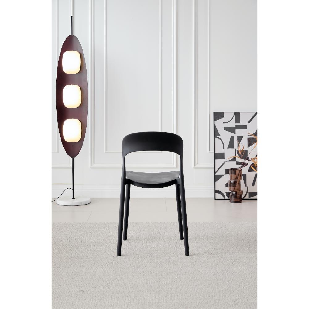 Silla Patrick, Color Negro, con Espaldar y Diseño Moderno