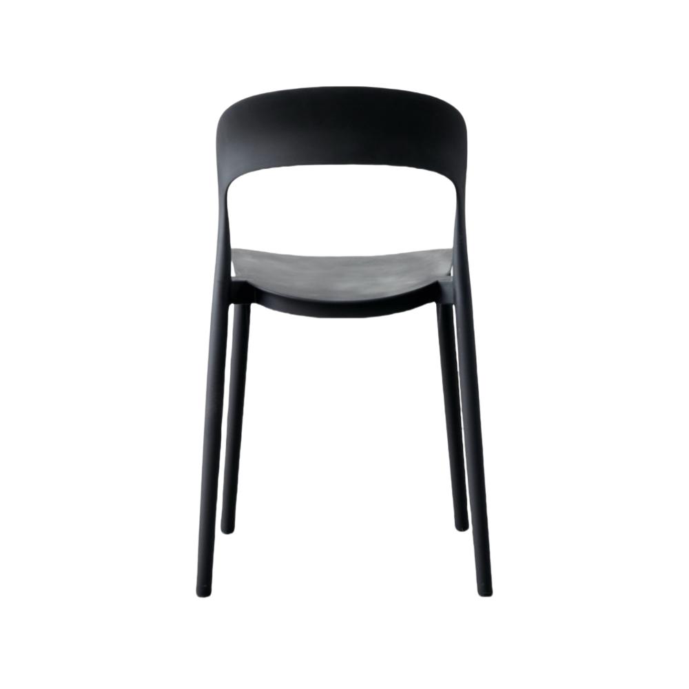 Silla Patrick, Color Negro, con Espaldar y Diseño Moderno