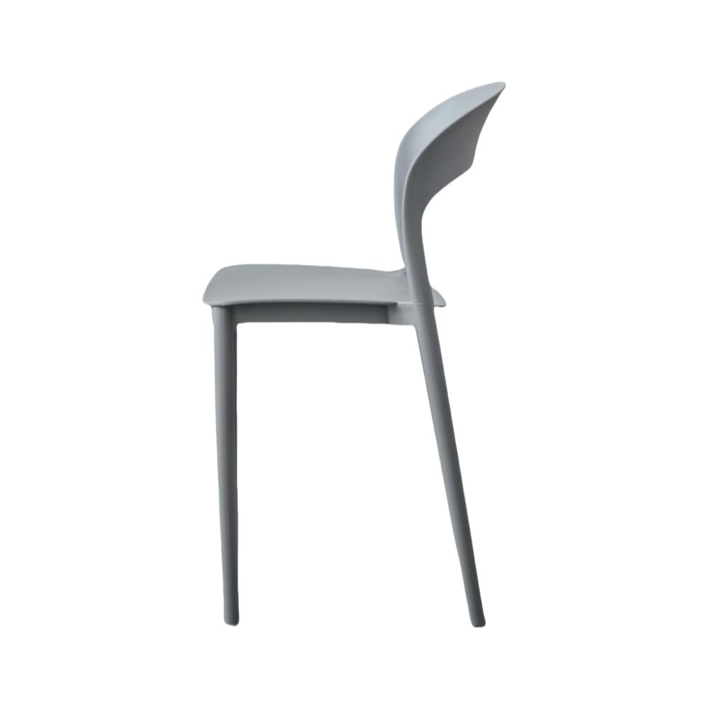 Silla Patrick, Color Gris Oscuro, con Espaldar y Diseño Moderno
