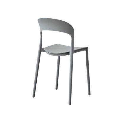 Silla Patrick, Color Gris Oscuro, con Espaldar y Diseño Moderno