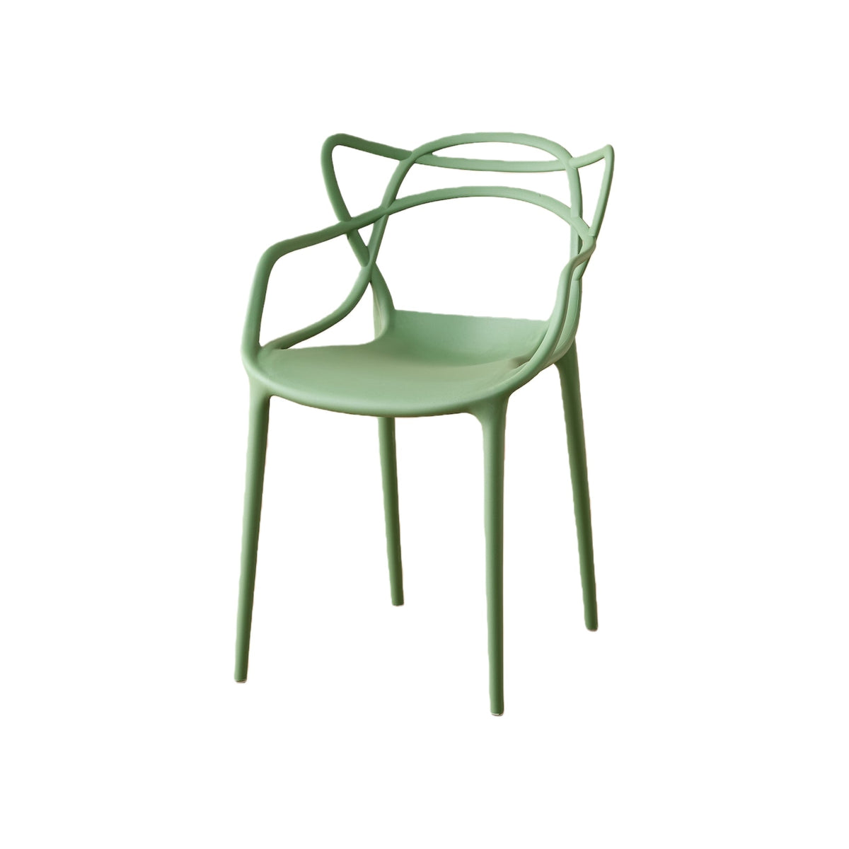 Silla Palermo, Color Verde, con Espaldar y Diseño Moderno