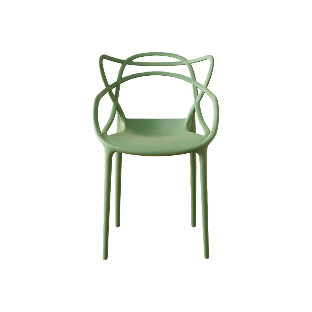 Silla Palermo, Color Verde, con Espaldar y Diseño Moderno