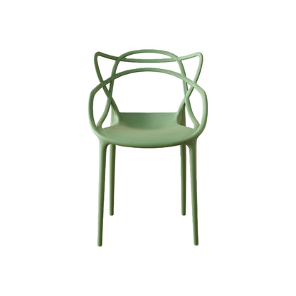 Silla Palermo, Color Verde, con Espaldar y Diseño Moderno