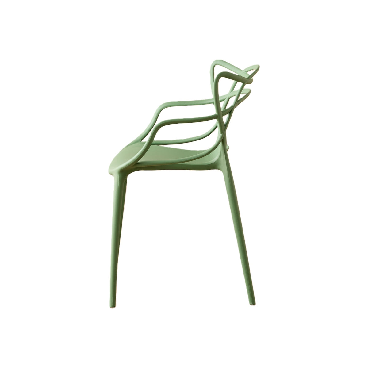 Silla Palermo, Color Verde, con Espaldar y Diseño Moderno