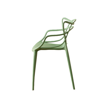 Silla Palermo, Color Verde, con Espaldar y Diseño Moderno