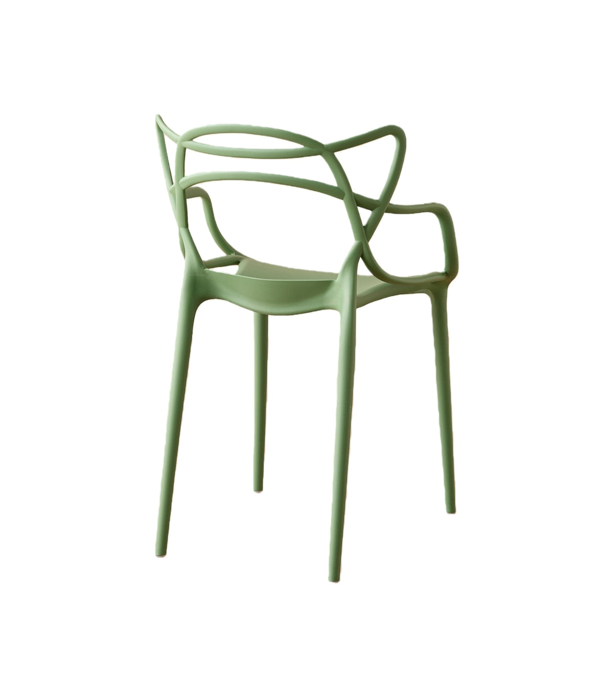 Silla Palermo, Color Verde, con Espaldar y Diseño Moderno