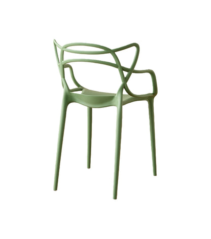 Silla Palermo, Color Verde, con Espaldar y Diseño Moderno