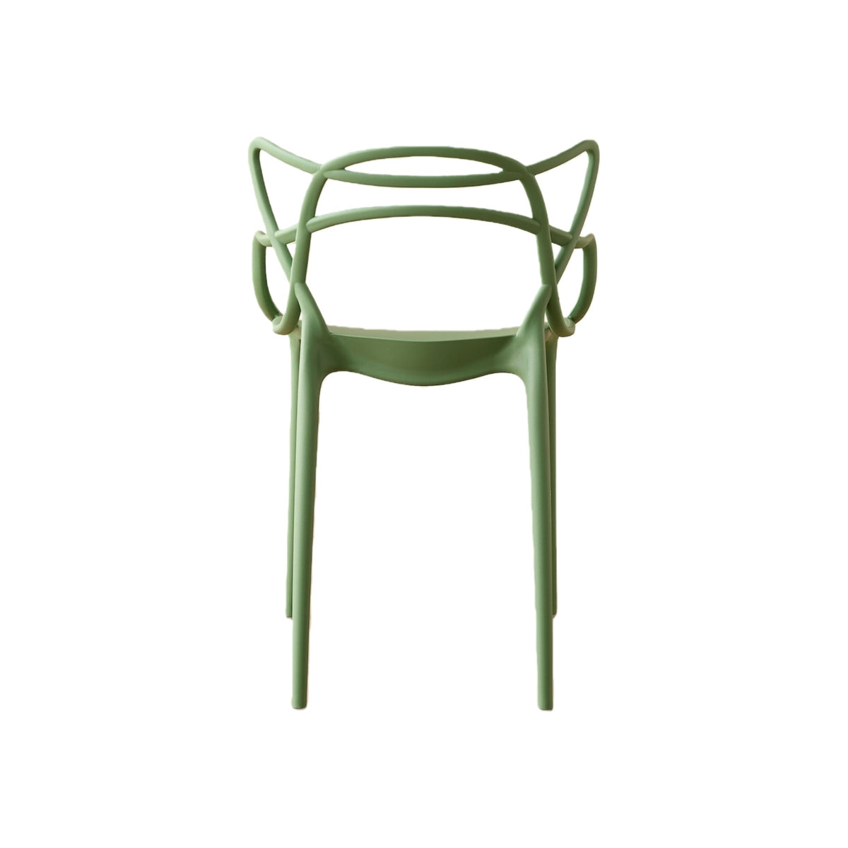 Silla Palermo, Color Verde, con Espaldar y Diseño Moderno