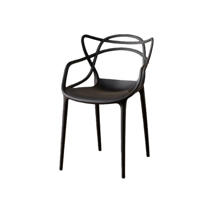 Silla Palermo, Color Negro, con Espaldar y Diseño Moderno