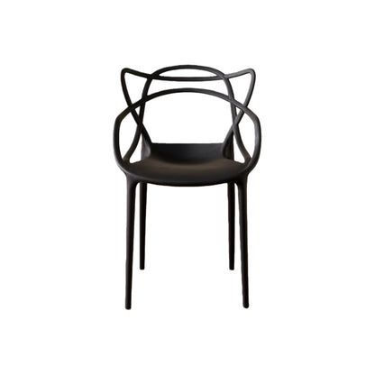 Silla Palermo, Color Negro, con Espaldar y Diseño Moderno