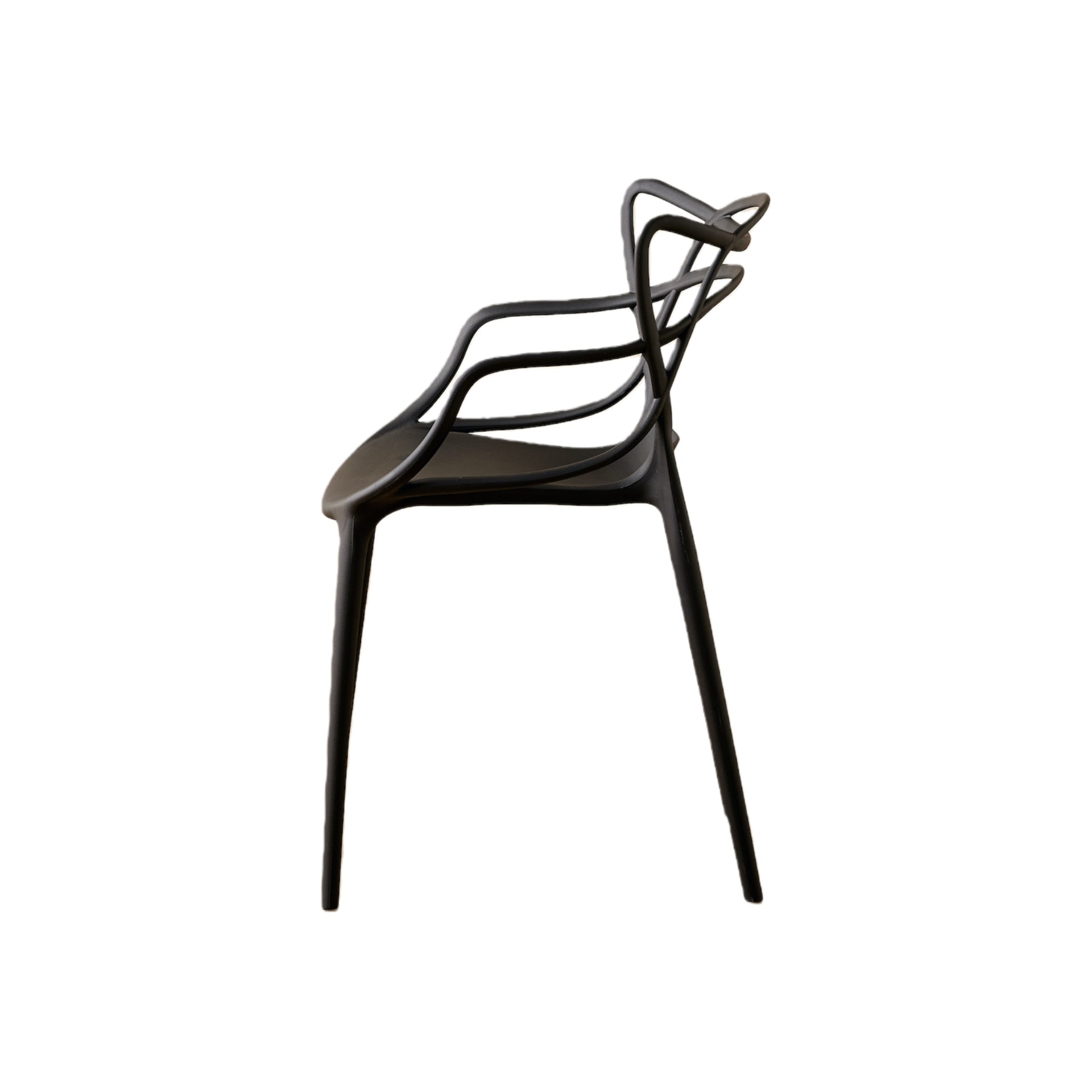 Silla Palermo, Color Negro, con Espaldar y Diseño Moderno