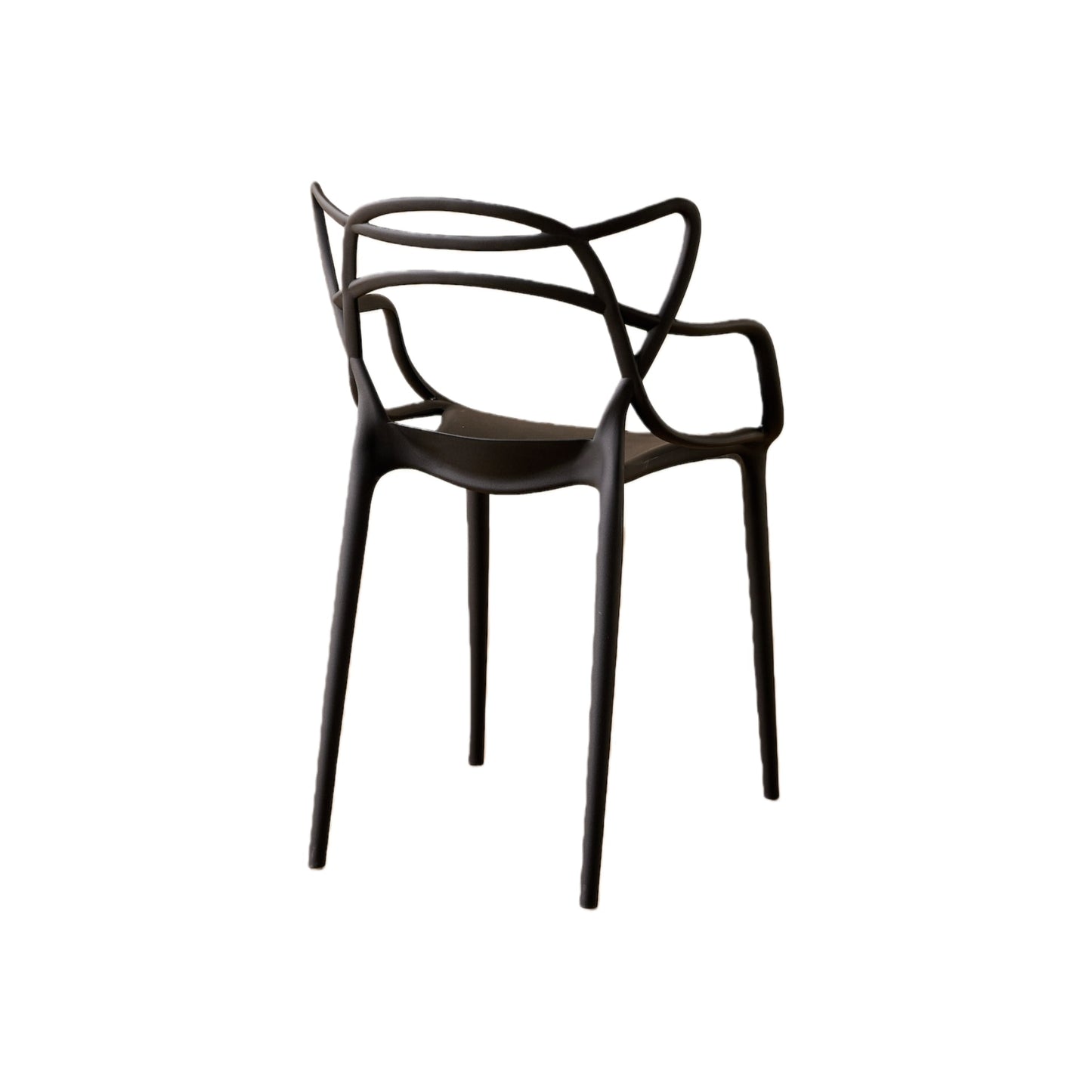 Silla Palermo, Color Negro, con Espaldar y Diseño Moderno
