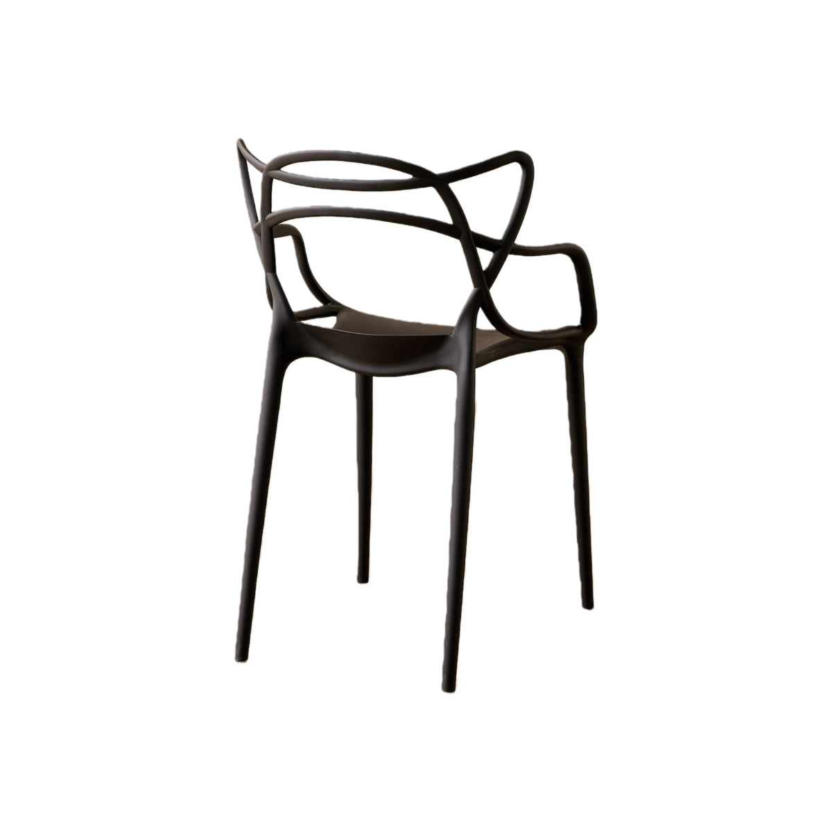 Silla Palermo, Color Negro, con Espaldar y Diseño Moderno