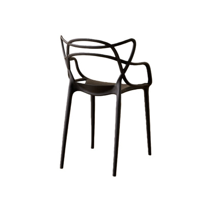 Silla Palermo, Color Negro, con Espaldar y Diseño Moderno