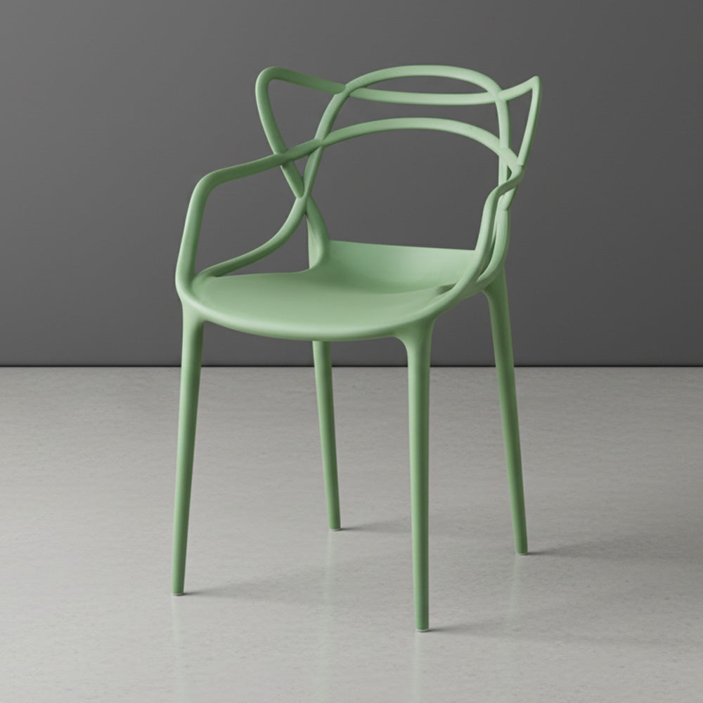 Silla Palermo, Color Verde, con Espaldar y Diseño Moderno