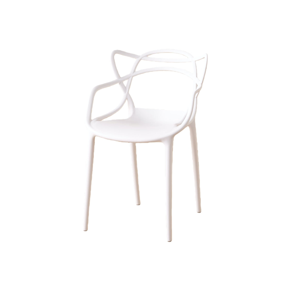 Silla Palermo, Color Blanco, con Espaldar y Diseño Moderno