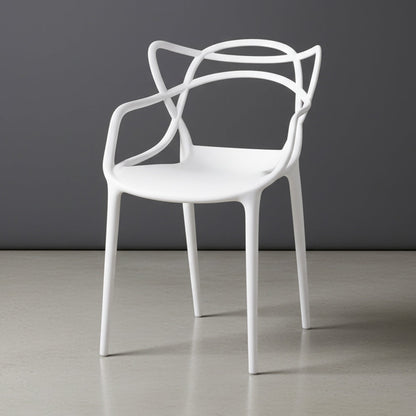 Silla Palermo, Color Blanco, con Espaldar y Diseño Moderno