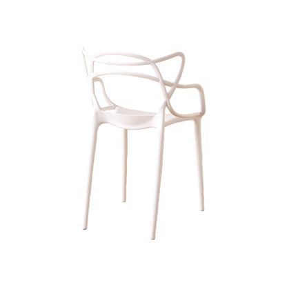 Silla Palermo, Color Blanco, con Espaldar y Diseño Moderno